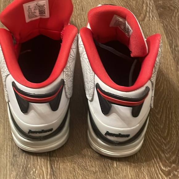 Size 12 Dub zero Jordan brand black red and white. They are in EUC - Picture 5 of 5
